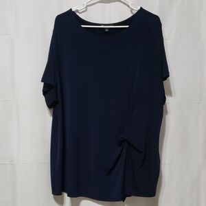 I.N.C. International Concepts Women's Short Sleeve Twist-Front Top. Size: 3X